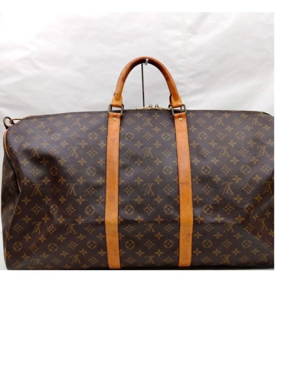LOUIS VUITTON KEEPALL 60 BANDOULIERE TRAVEL BAG MONOGRAM - Picture 4 of 13